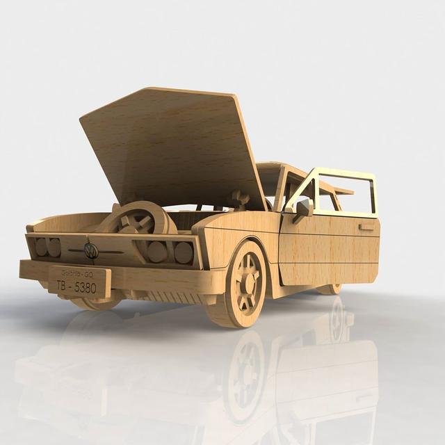Макет Чертёж для лазерной резки Volkswagen Brasilia формат dxf — изображение 2