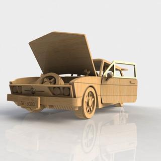 Интересный макет Чертёж для лазерной резки Volkswagen Brasilia