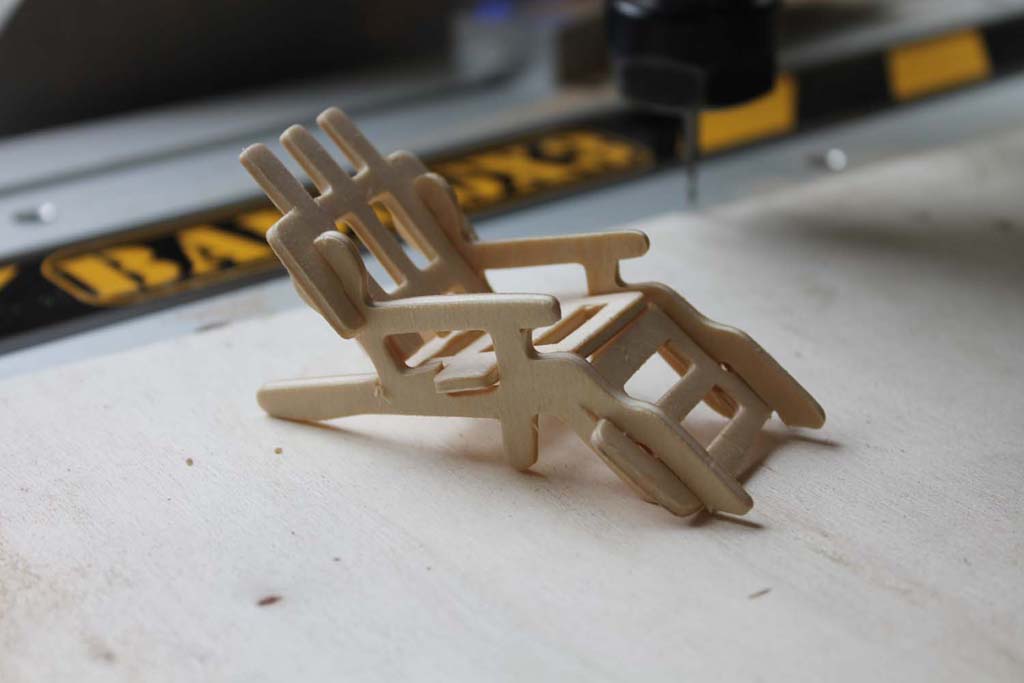 Макет Чертёж для сборки шезлонга в формате dxf