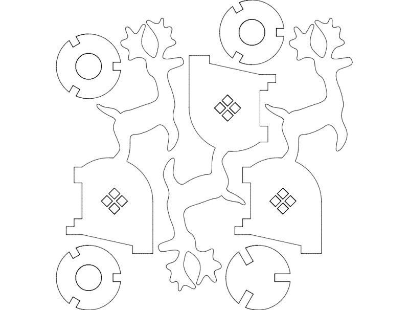 Макет Чертёж для станка файл dxf