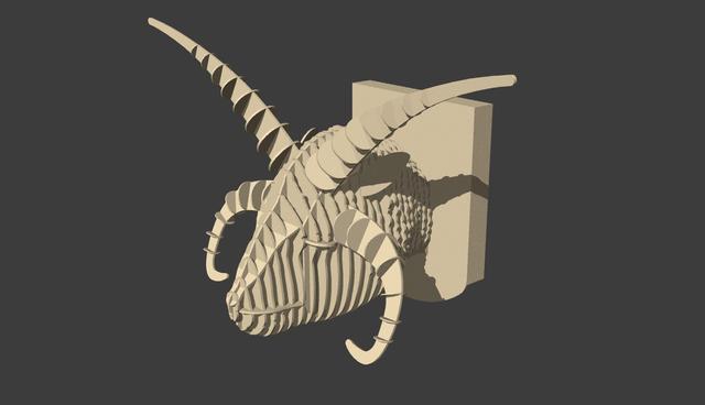 Макет Чертёж для станка 3D-пазл Четырёхрог