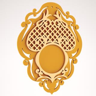 Интересный макет Чертёж для станка 3D-пазл формат dxf