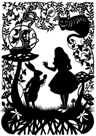 Интересный макет Чертёж для станка Alice in wonderland в формате dxf