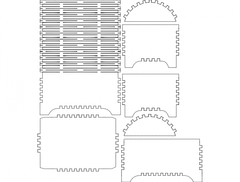 Макет Чертёж для станка Bau в формате dxf