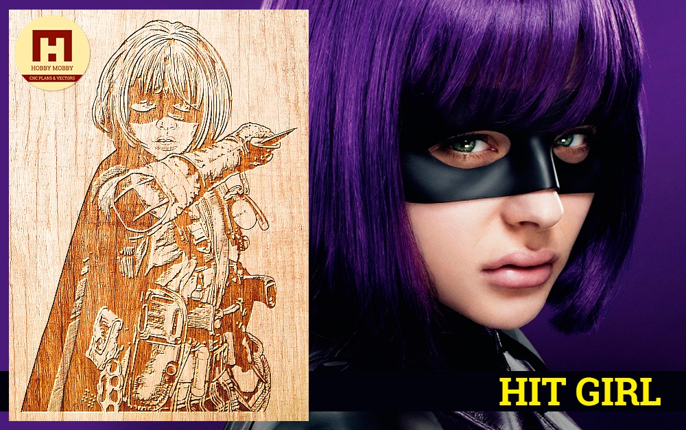 Макет Чертёж для станка Hit-girl формат dxf