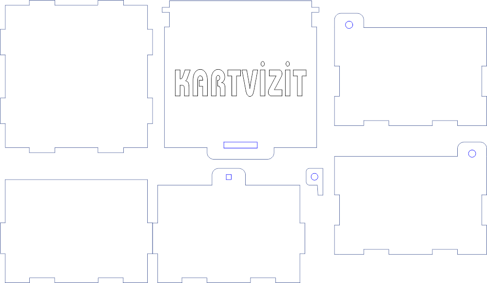 Макет Чертёж для станка Kartvizitlik dxf file