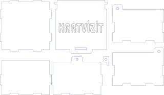 Интересный макет Чертёж для станка Kartvizitlik dxf file