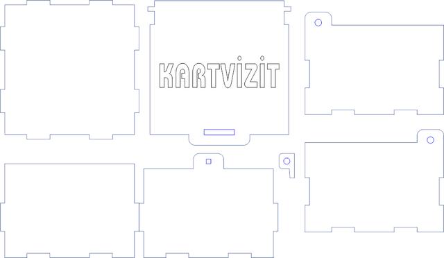 Макет Чертёж для станка Kartvizitlik dxf file