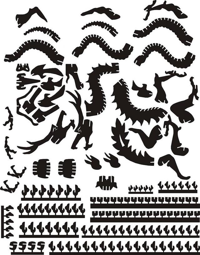 Макет Чертёж дракона для станка