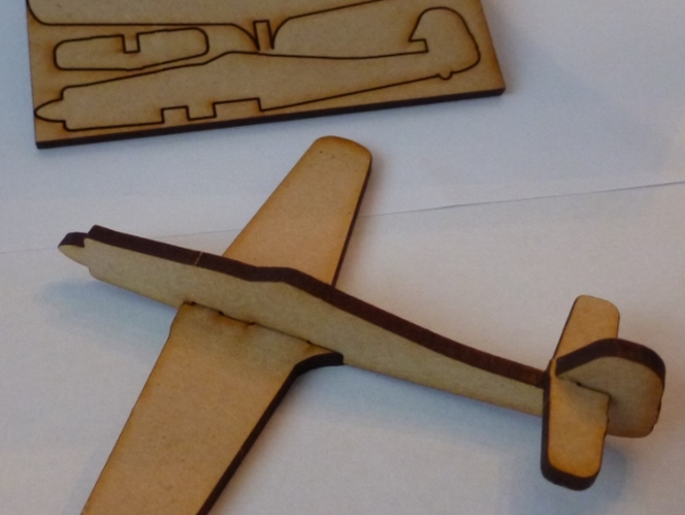Макет Чертёж истребителя Focke-Wulf FW190D для лазерной резки формат DXF