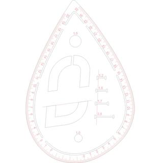 Интересный макет Чертёж линейки для швейного набора с французским лекалом для лазерной резки