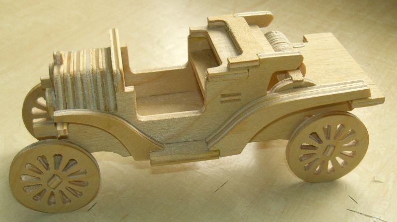 Макет Чертёж модели автомобиля Ford Model T для лазерной резки формат dxf