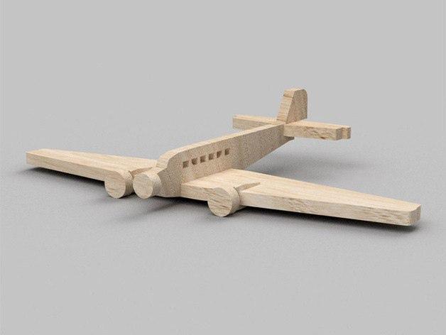 Макет Чертёж модели самолёта Junkers Ju 52 для лазерной резки SVG-файл — изображение 3