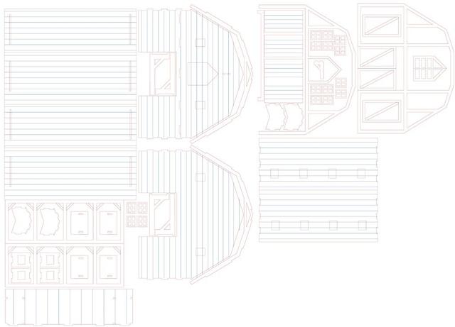 Макет Чертёж сарая для лазерной резки формат dxf — изображение 4