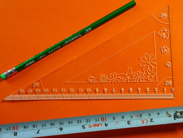 Макет Чертёж треугольной линейки для лазерной резки формат dxf — изображение 6