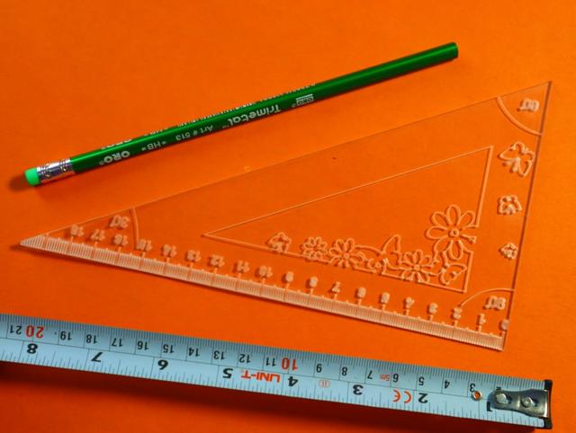 Макет Чертёж треугольной линейки для лазерной резки формат dxf — изображение 4