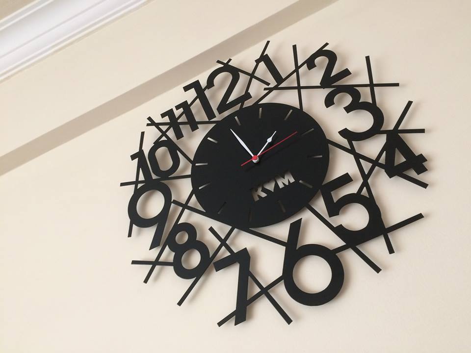 Макет Чертёж часов для лазерной резки dxf файл вариант 4