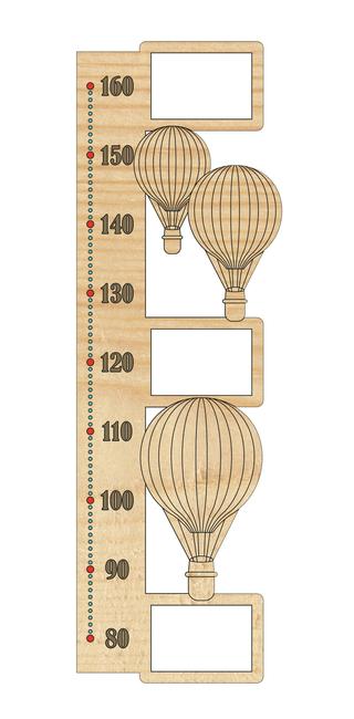 Интересный макет Чертёж шкалы роста для лазерной резки формат dxf