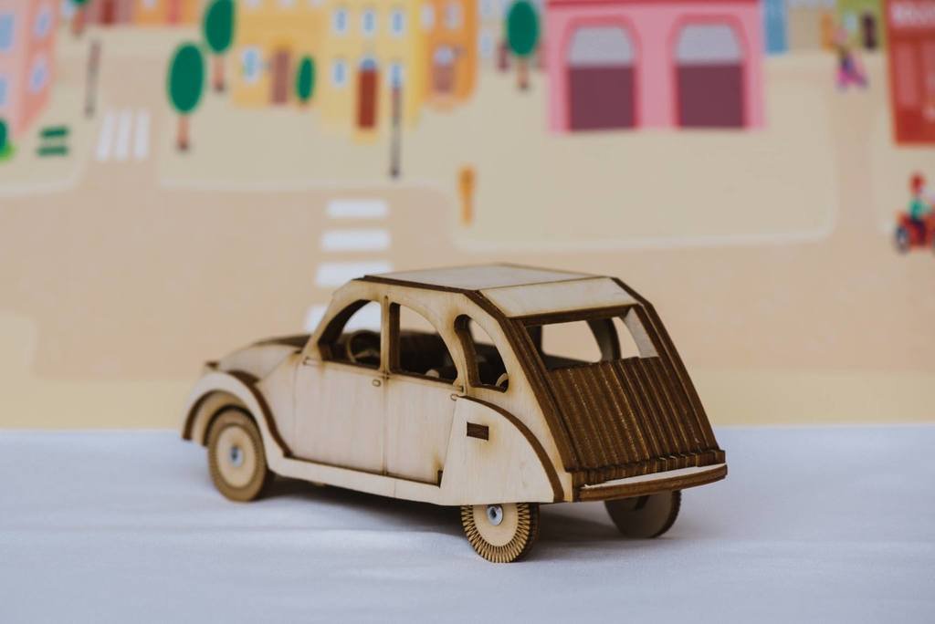 Макет Чертёж Citroen 2CV для лазерной резки DXF-файл