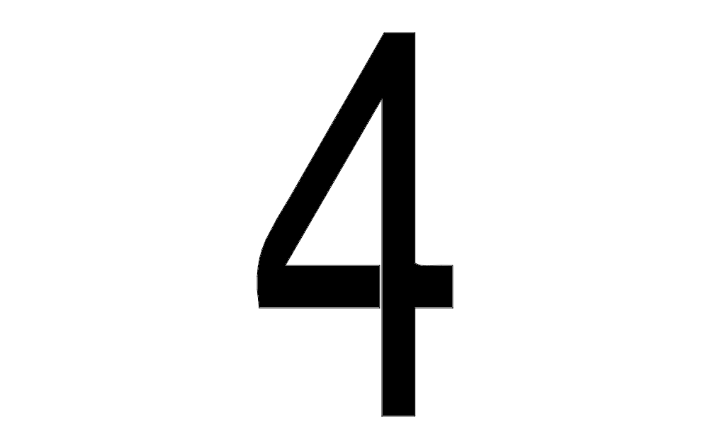 Макет Чертёж Number 4 для лазерной резки DXF файл