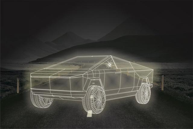 Макет Чертёж Tesla Cybertruck для лазерной резки DXF файл