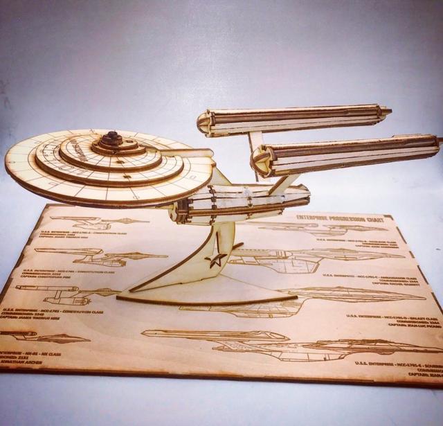 Макет Чертёж USS Enterprise для лазерной резки DXF файл — изображение 2