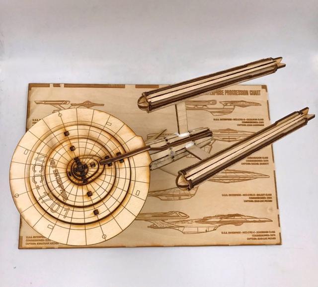 Макет Чертёж USS Enterprise для лазерной резки DXF файл