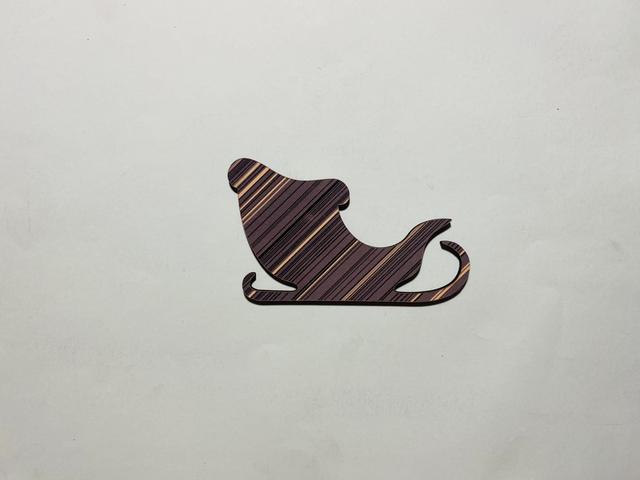 Макет Шаблон выреза Santa Sleigh для лазерной резки незавершённый для декора из дерева праздничный рождественский — изображение 4