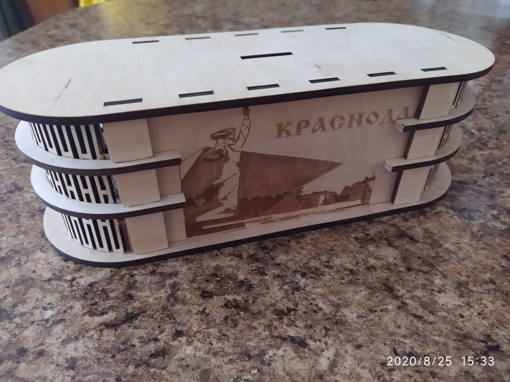Макет Шаблон деревянной копилки для лазерной резки