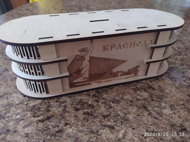 Макет Шаблон деревянной копилки для лазерной резки — изображение 1