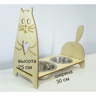 Интересный макет Шаблон для изготовления подставки для корма собаки методом лазерной резки