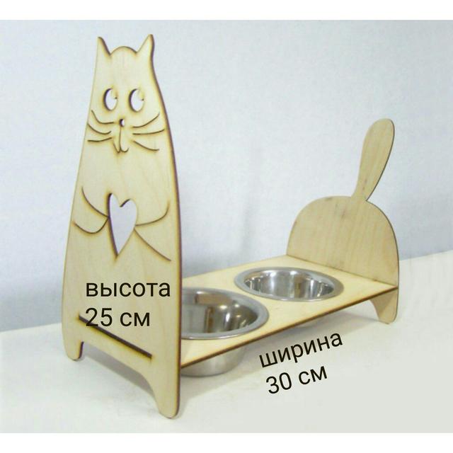 Макет Шаблон для изготовления подставки для корма собаки методом лазерной резки