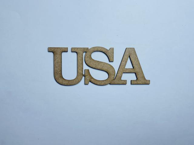 Макет Шаблон для лазерной резки по дереву с изображением флага США