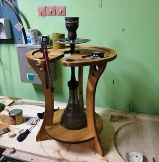 Интересный макет Шаблон для лазерной резки стола для кальяна под ЧПУ DXF-файл