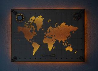 Интересный макет Шаблон карты мира для лазерной резки