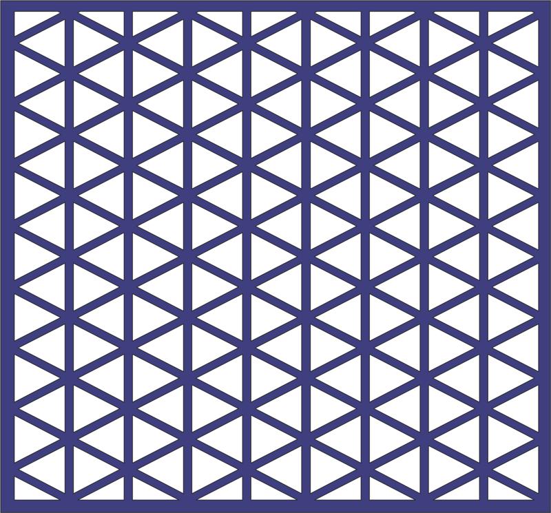 Макет Шаблон с повторяющимися треугольниками для лазерной резки DXF-файл
