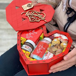 Интересный макет Шаблон сердца для коробки шоколада на День святого Валентина для лазерной резки