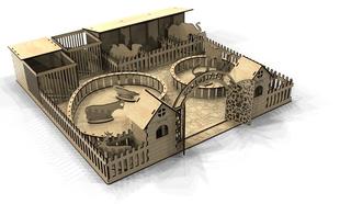 Интересный макет Шаблон 3D-модели зоопарка для лазерной резки