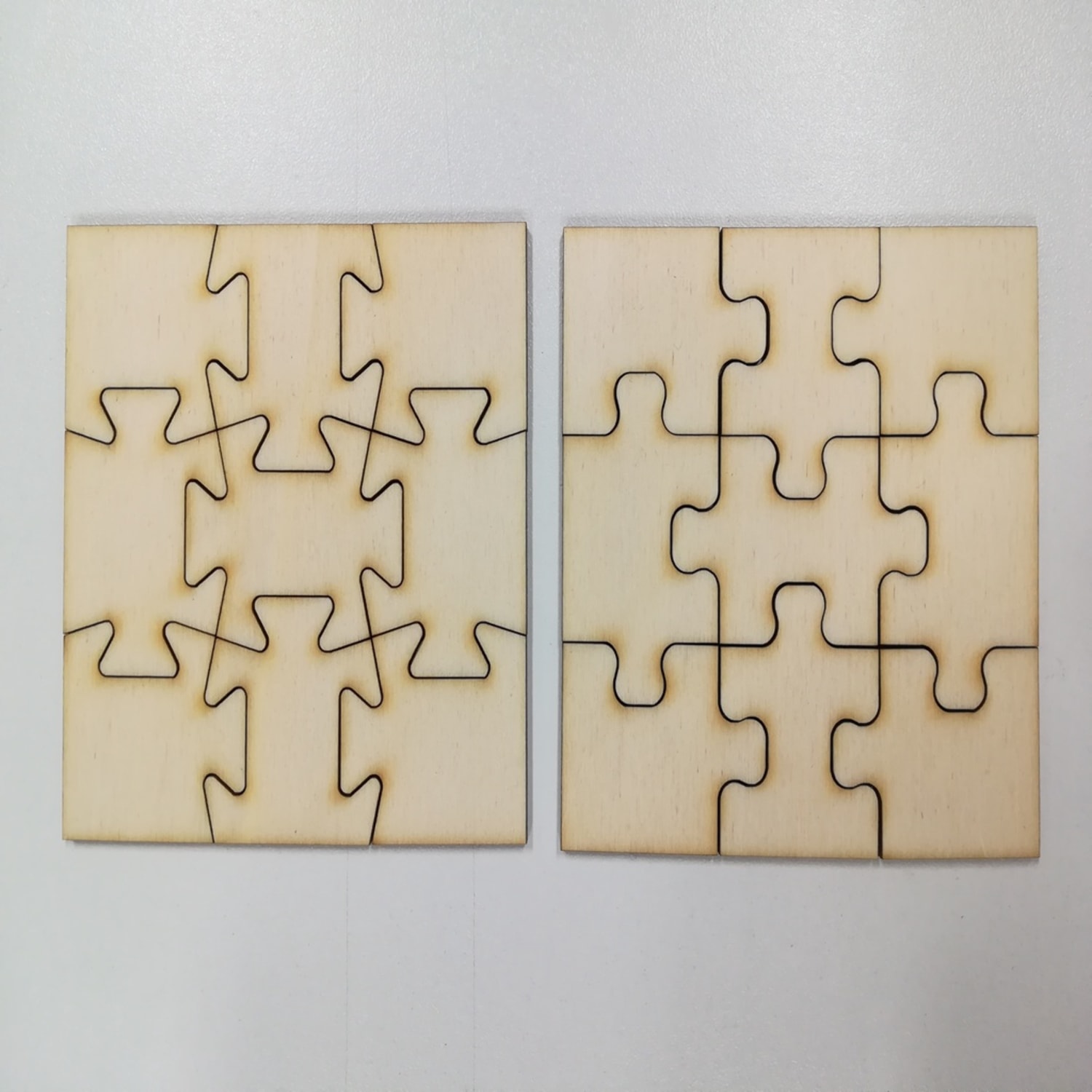 Макет Шаблоны-пазлы для лазерной резки файл dxf