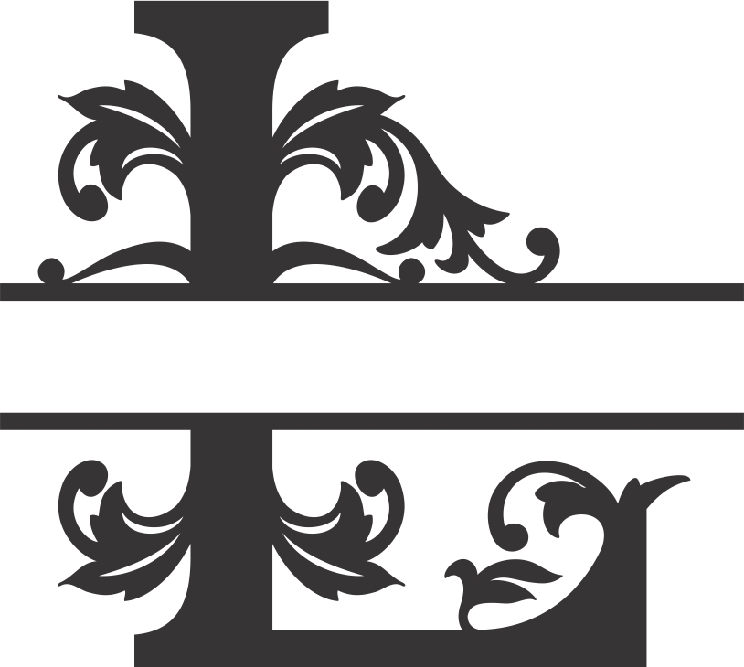 Макет Шрифт Regal split для лазерной резки файл DXF вариант 10