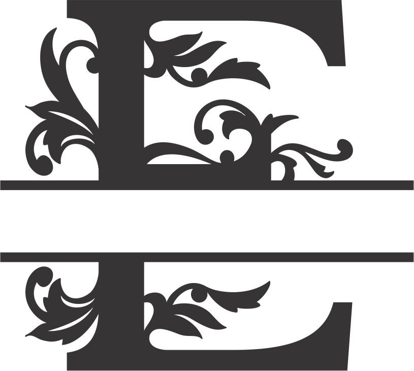 Макет Шрифт Regal split для лазерной резки файл DXF вариант 3