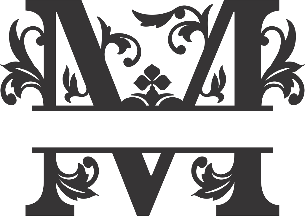 Макет Шрифт Regal split для лазерной резки файл DXF вариант 4