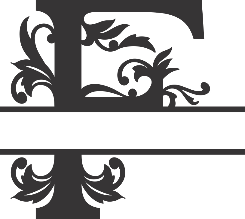 Макет Шрифт Regal split для лазерной резки файл DXF вариант 5