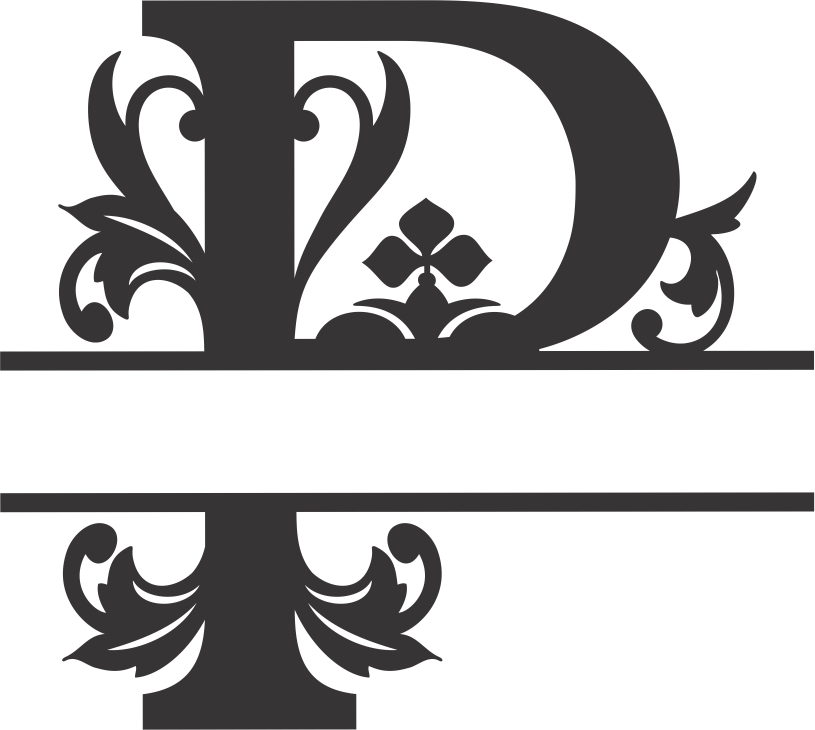 Макет Шрифт Regal split для лазерной резки файл DXF вариант 6