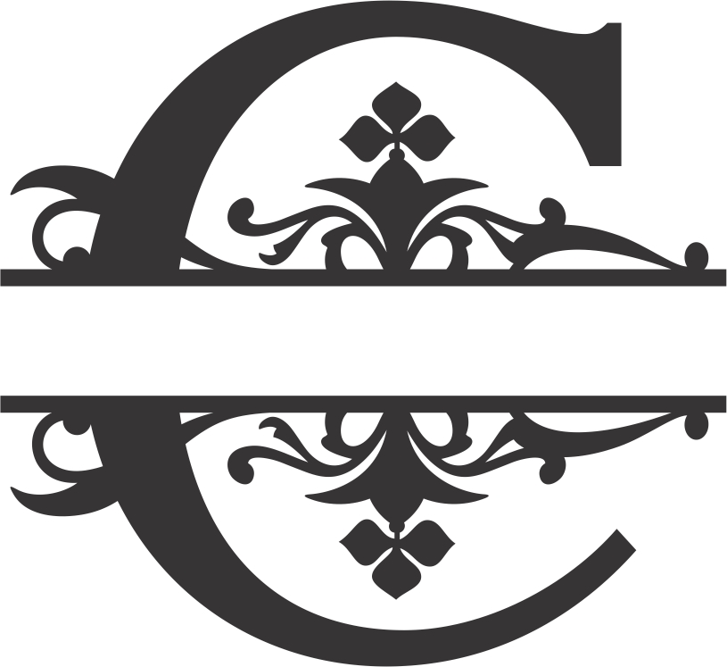 Макет Шрифт Regal split для лазерной резки файл DXF вариант 7