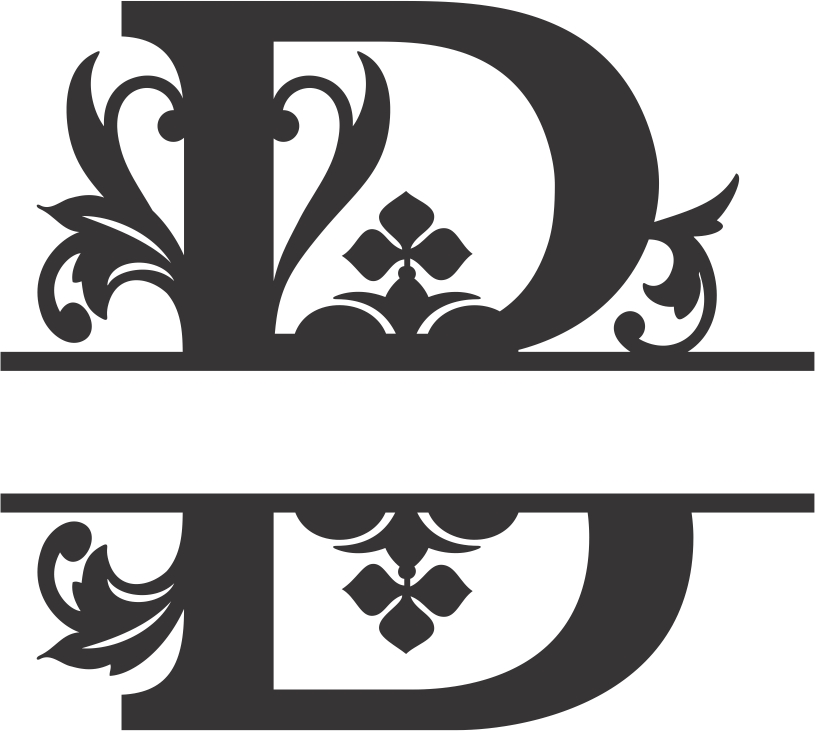 Макет Шрифт Regal split для лазерной резки файл DXF вариант 9