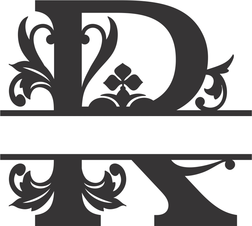 Макет Шрифт Regal split для лазерной резки DXF-файл