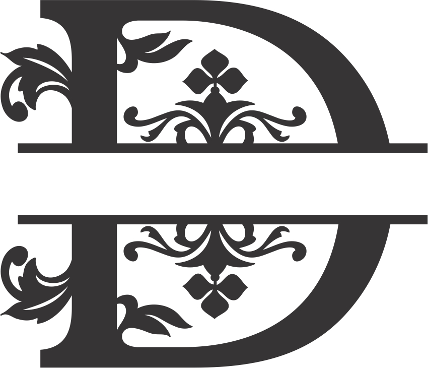 Макет Шрифт Regal split для создания макета в формате dxf вариант 2