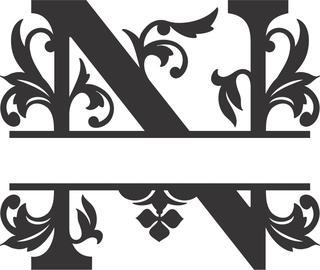 Интересный макет Шрифт Regal split для создания макета в формате dxf для лазерной резки вариант 3