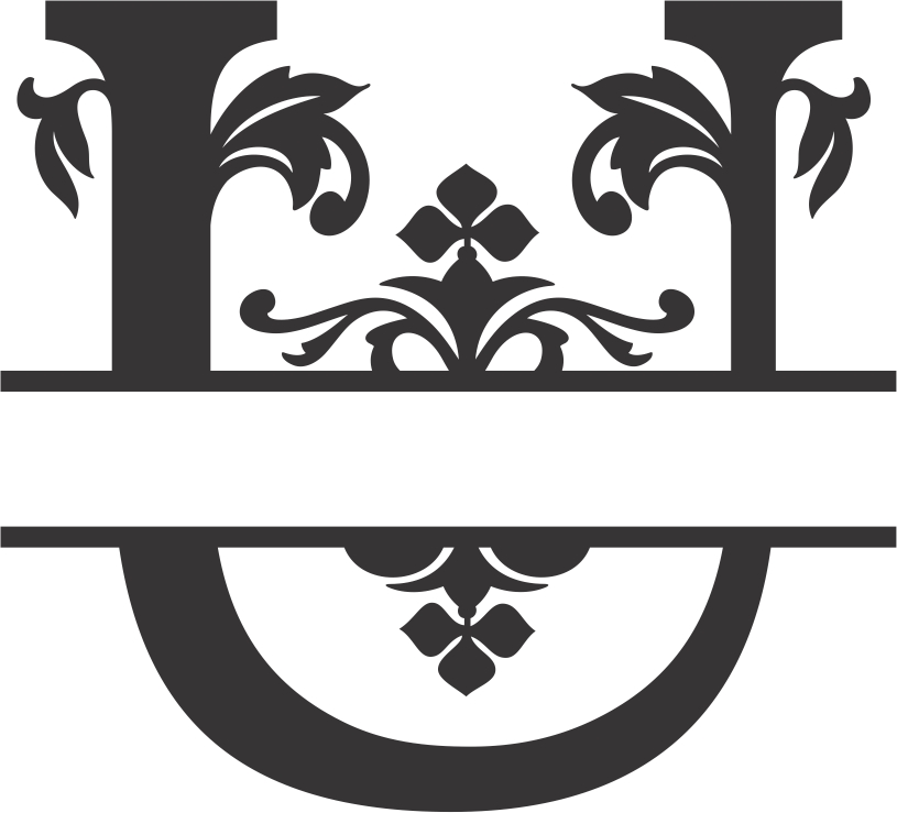 Макет Шрифт Regal split для файла dxf макет для станка вариант 1